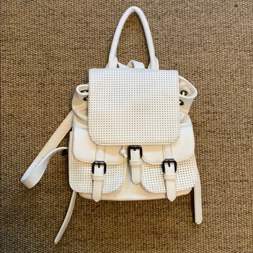 White mini backpack